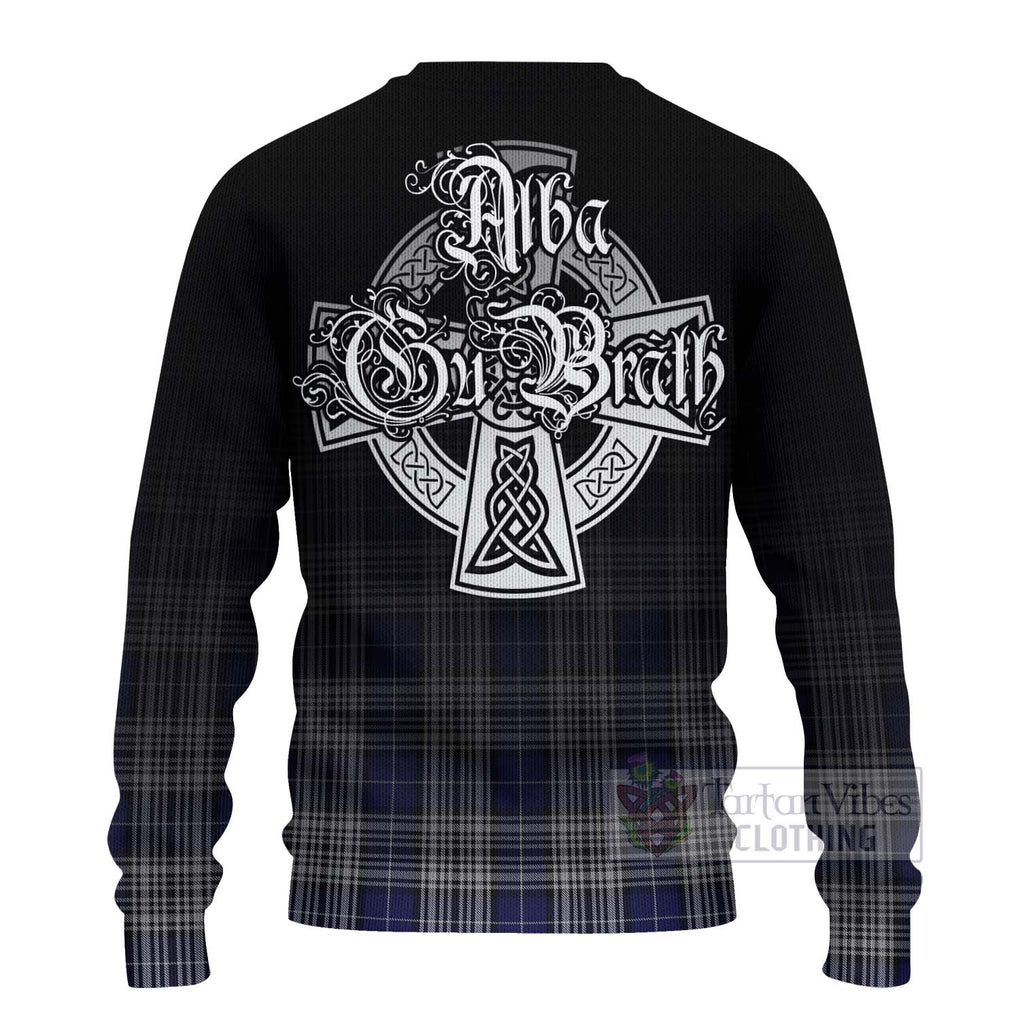 Tartan Vibes Clothing Napier Tartan Knitted Sweater Featuring Alba Gu Brath Family Crest Celtic Inspired