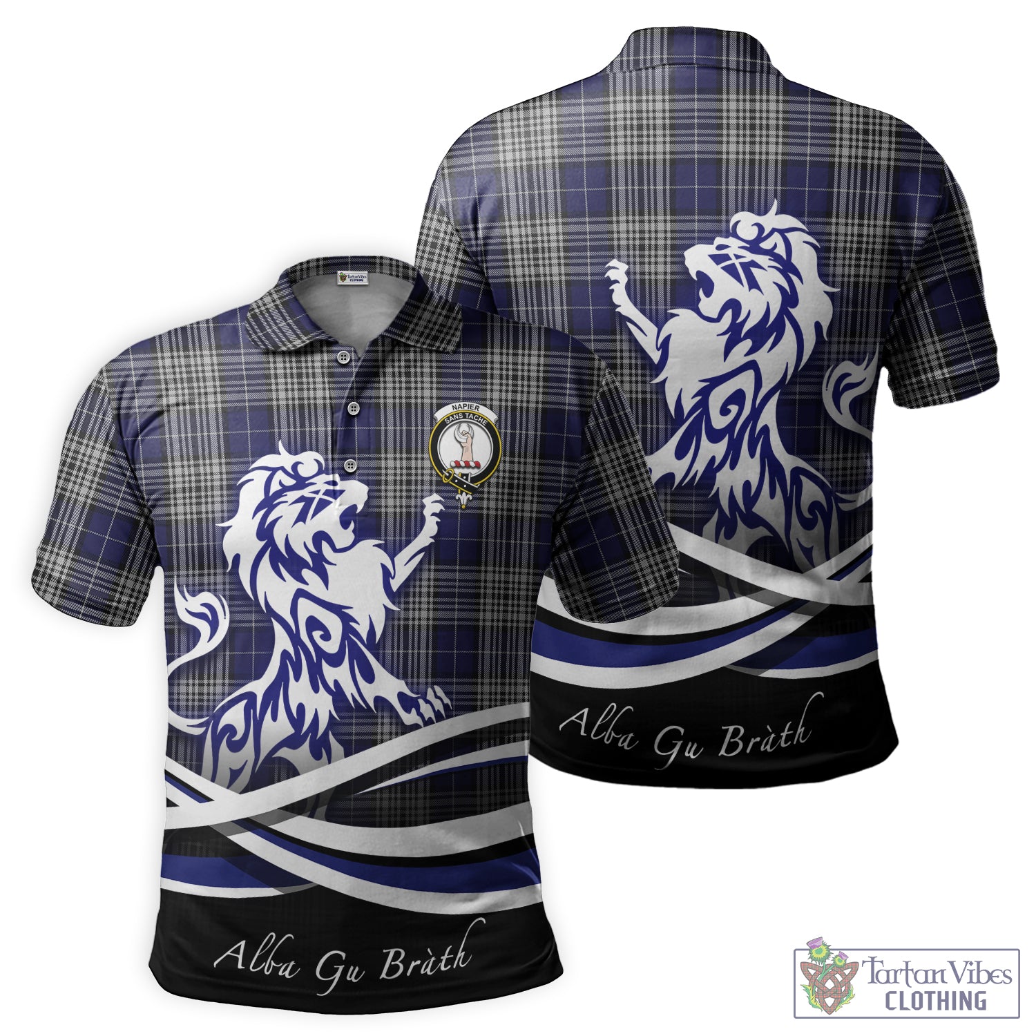 napier-tartan-polo-shirt-with-alba-gu-brath-regal-lion-emblem