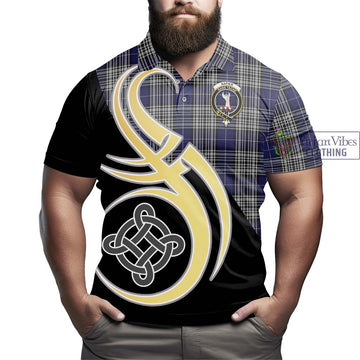 Napier Tartan Polo Shirt with Family Crest and Celtic Symbol Style