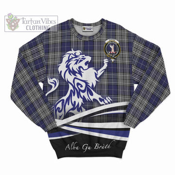 Napier Tartan Sweatshirt with Alba Gu Brath Regal Lion Emblem