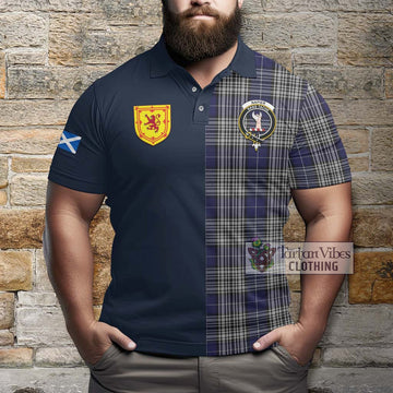 Napier Tartan Polo Shirt Alba with Scottish Lion Royal Arm Half Style