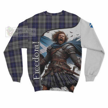 Napier Crest Tartan Sweatshirt Inspired by the Freedom of Scottish Warrior