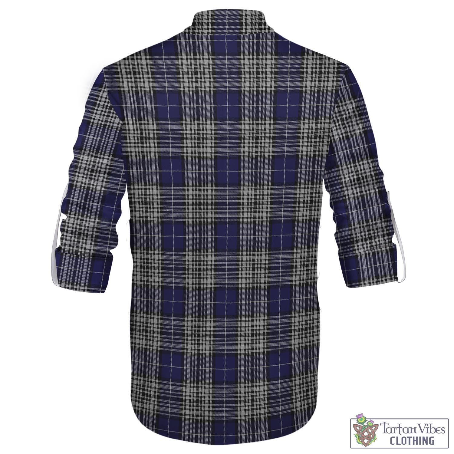 Tartan Vibes Clothing Napier Tartan Men's Scottish Traditional Jacobite Ghillie Kilt Shirt