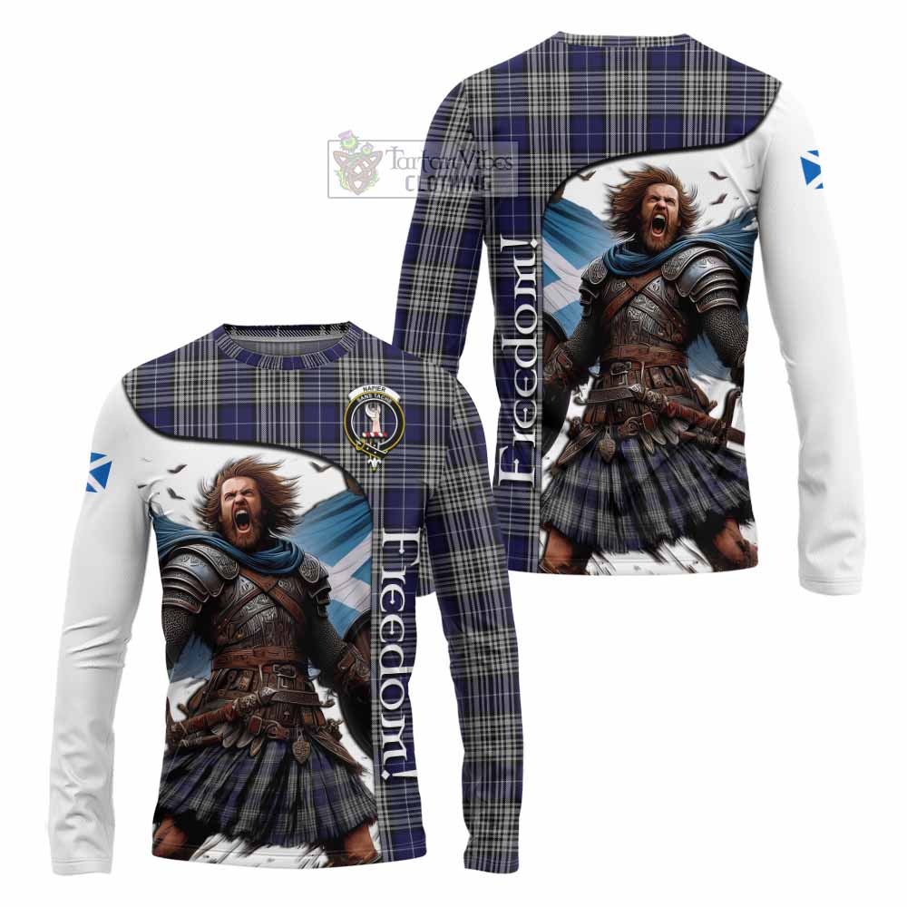 Tartan Vibes Clothing Napier Crest Tartan Long Sleeve T-Shirt Inspired by the Freedom of Scottish Warrior