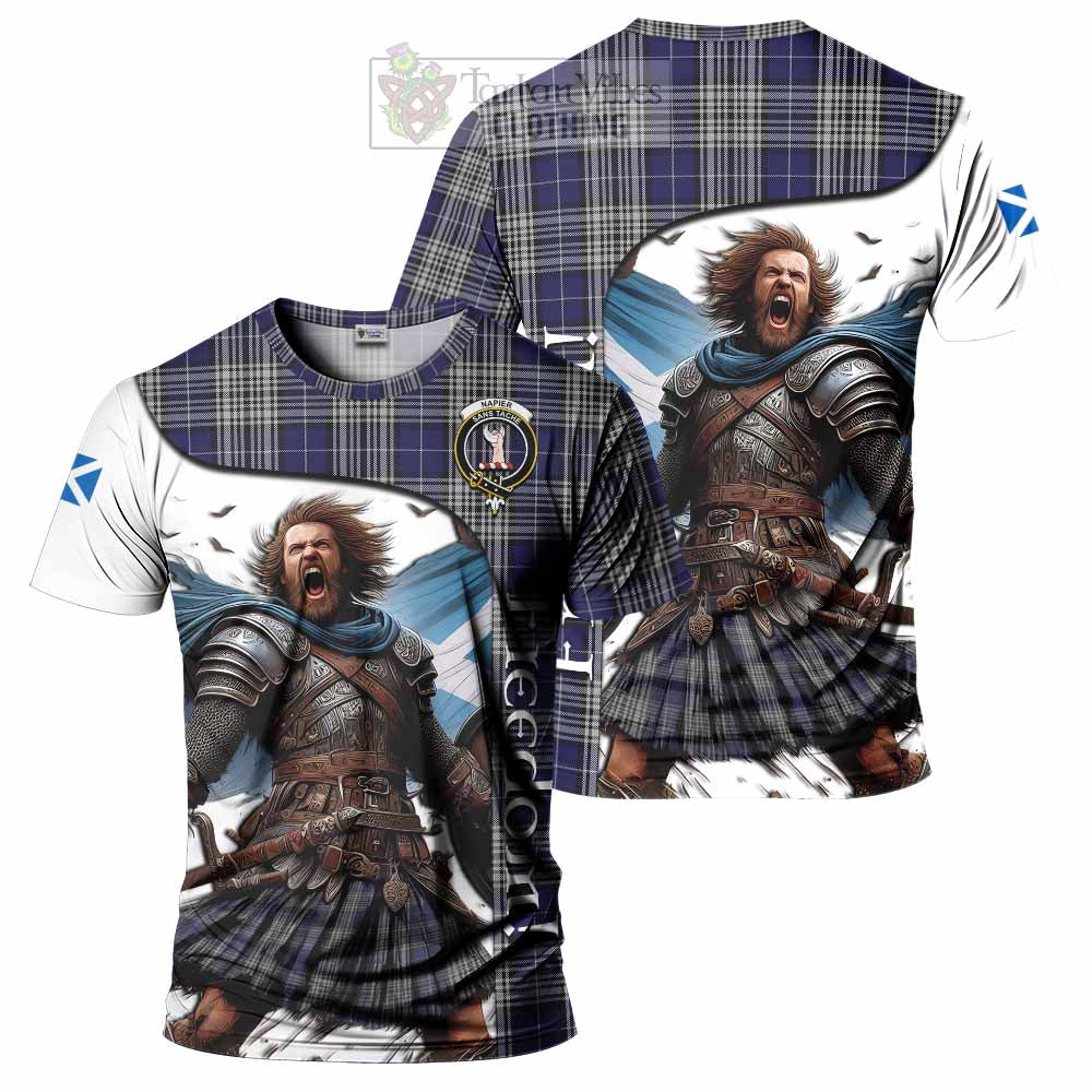 Napier Crest Tartan T-Shirt Inspired by the Freedom of Scottish Warrior