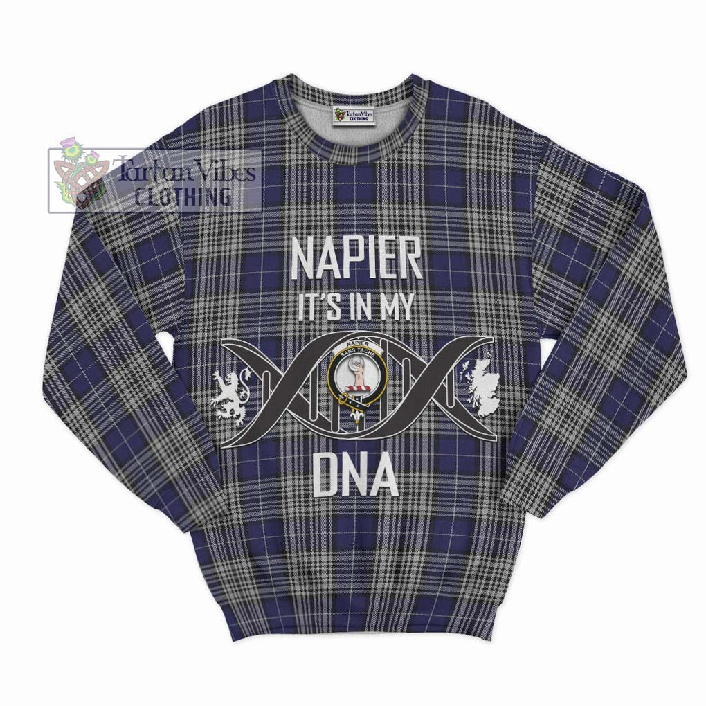 Napier Tartan Sweatshirt with Family Crest DNA In Me Style - Tartanvibesclothing Shop