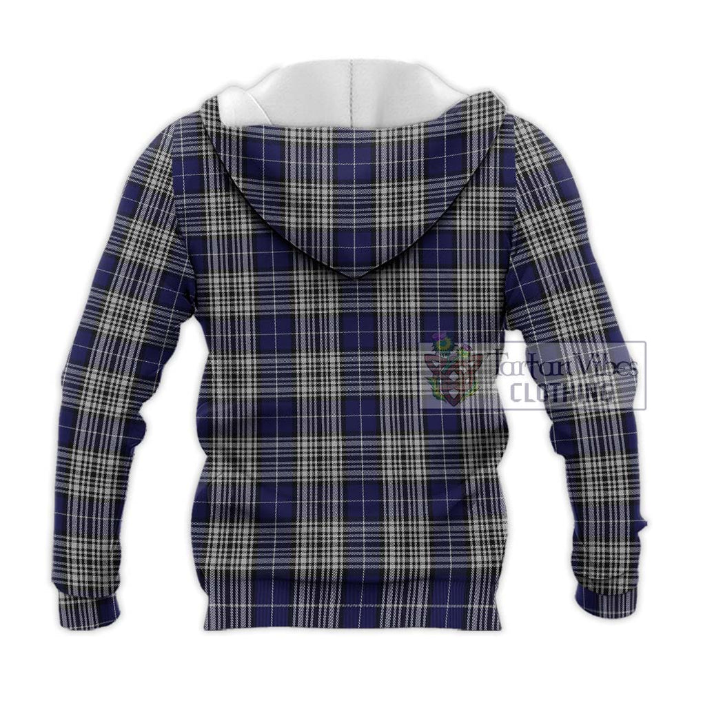 Napier Tartan Knitted Hoodie with Family Crest DNA In Me Style - Tartanvibesclothing Shop