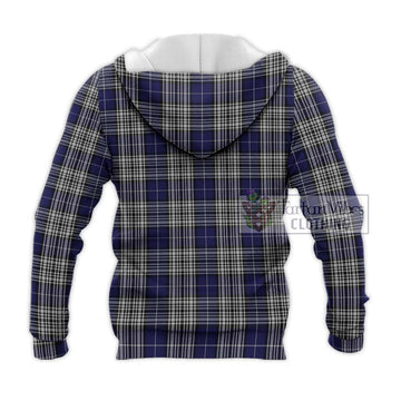 Napier Tartan Knitted Hoodie with Family Crest DNA In Me Style