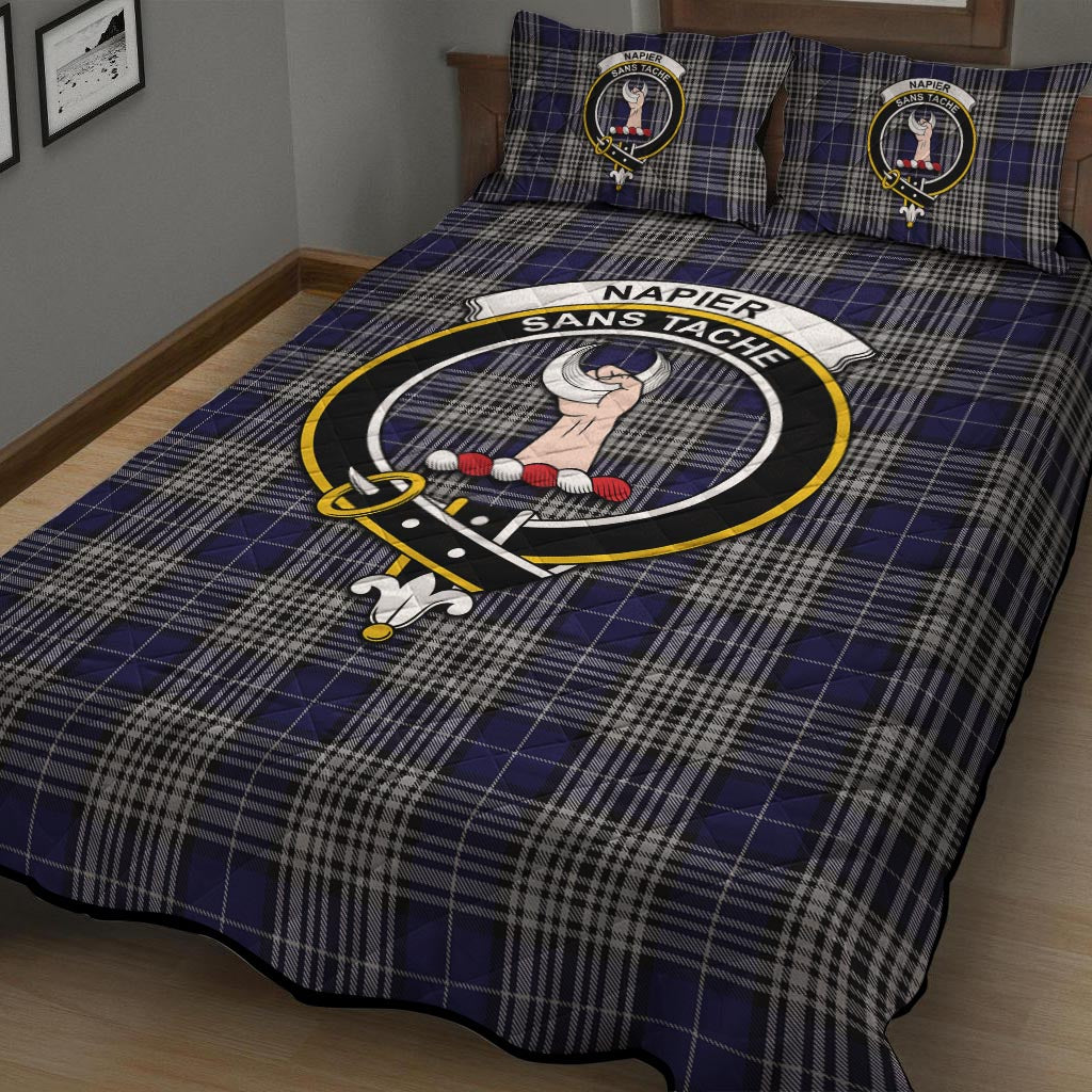 Napier Tartan Quilt Bed Set with Family Crest - Tartan Vibes Clothing