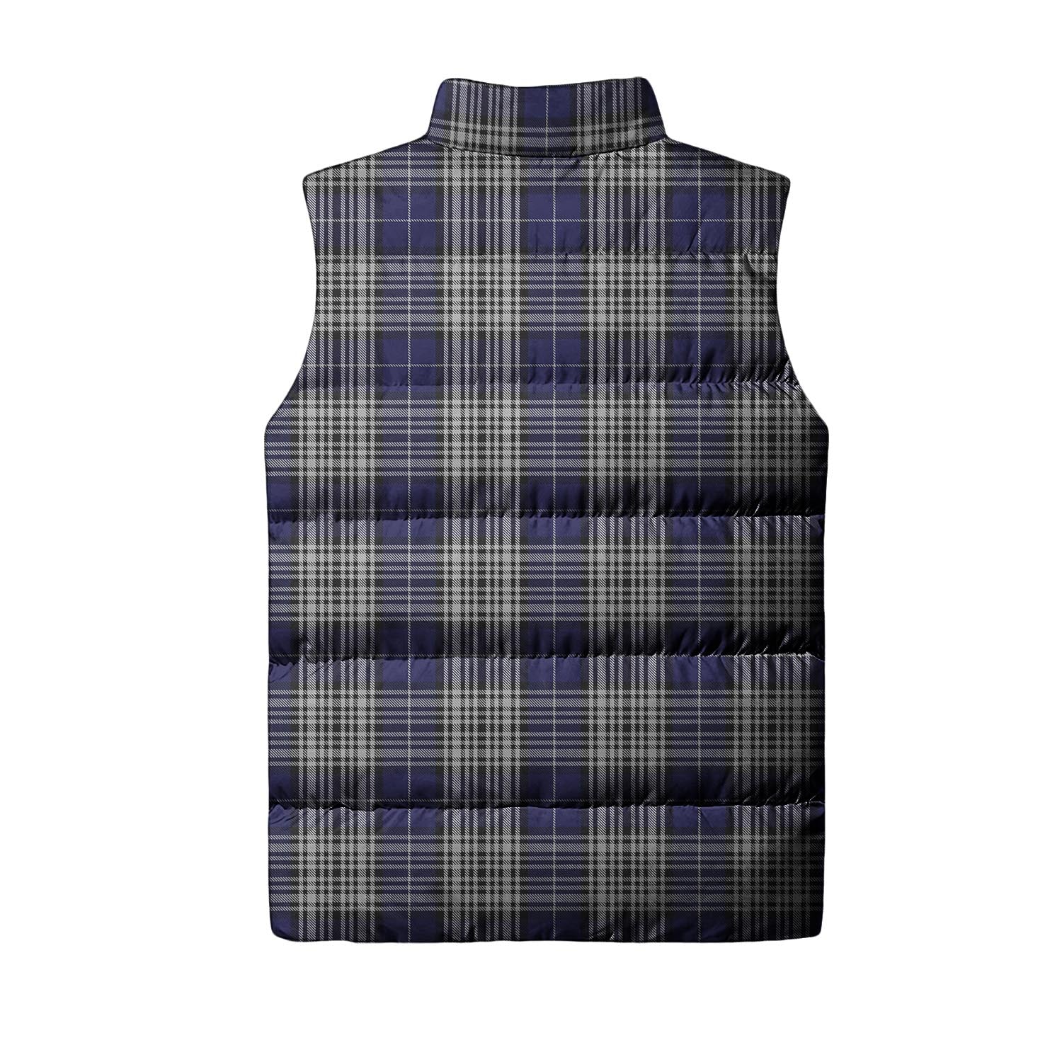 Napier Tartan Sleeveless Puffer Jacket with Family Crest - Tartanvibesclothing