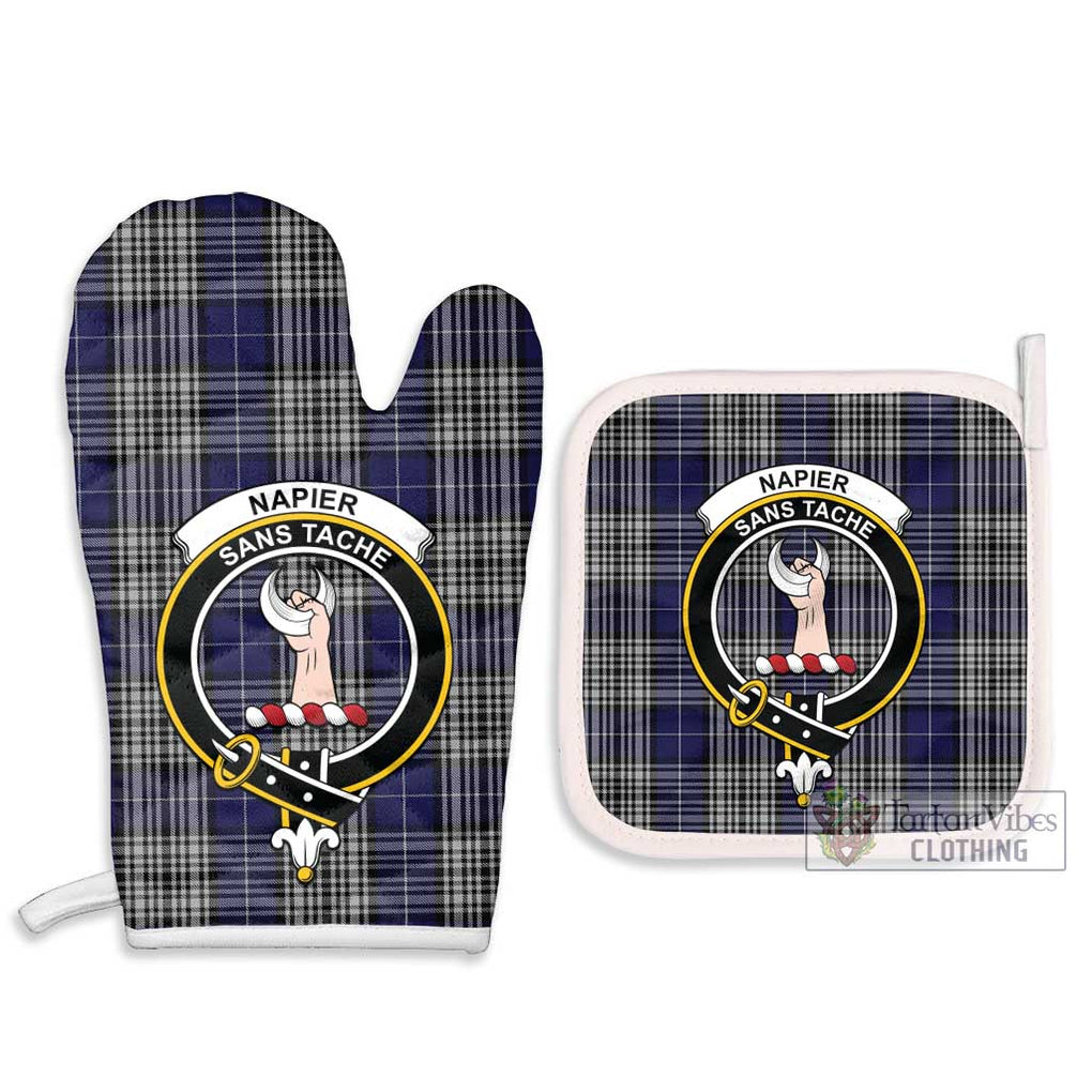 Napier Tartan Combo Oven Mitt & Pot-Holder with Family Crest - Tartan Vibes Clothing