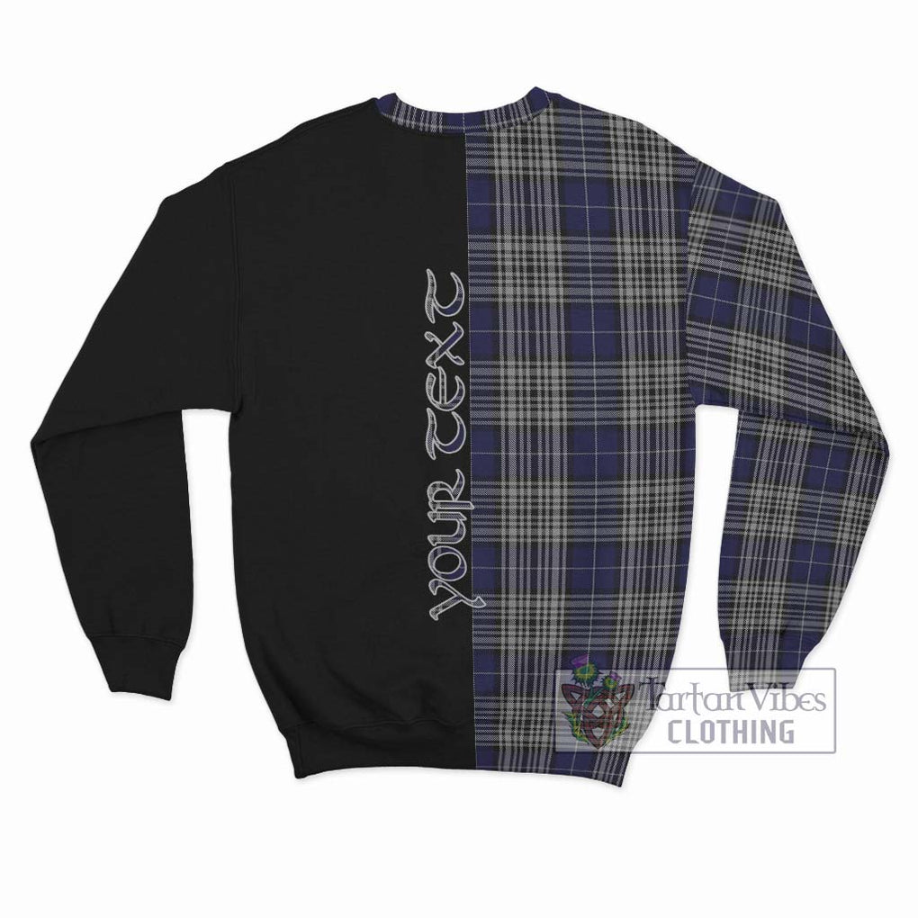 Napier Tartan Sweatshirt with Family Crest and Half Of Me Style - Tartanvibesclothing Shop