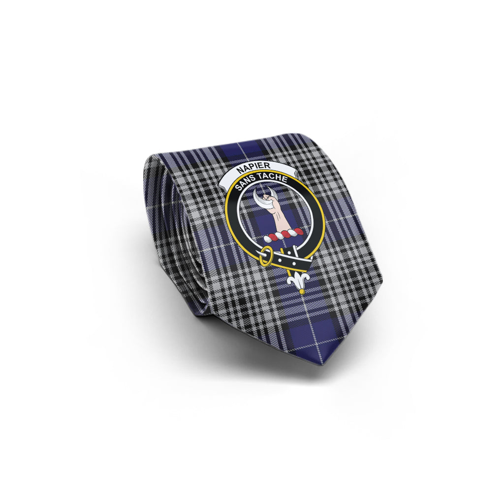 Napier Tartan Classic Necktie with Family Crest - Tartan Vibes Clothing