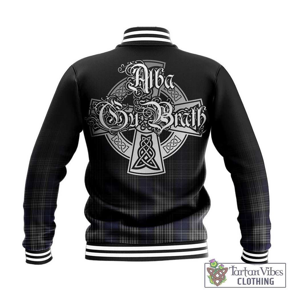 Tartan Vibes Clothing Napier Tartan Baseball Jacket Featuring Alba Gu Brath Family Crest Celtic Inspired