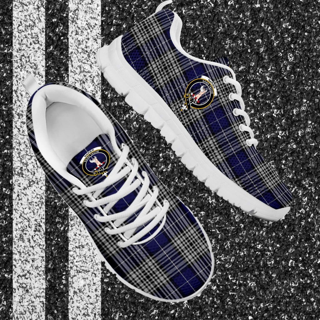 Napier Tartan Sneakers with Family Crest - Tartan Vibes Clothing