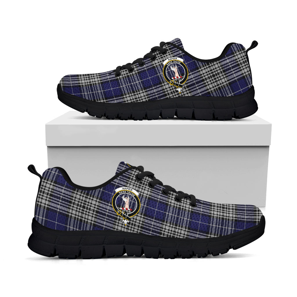 Napier Tartan Sneakers with Family Crest - Tartan Vibes Clothing