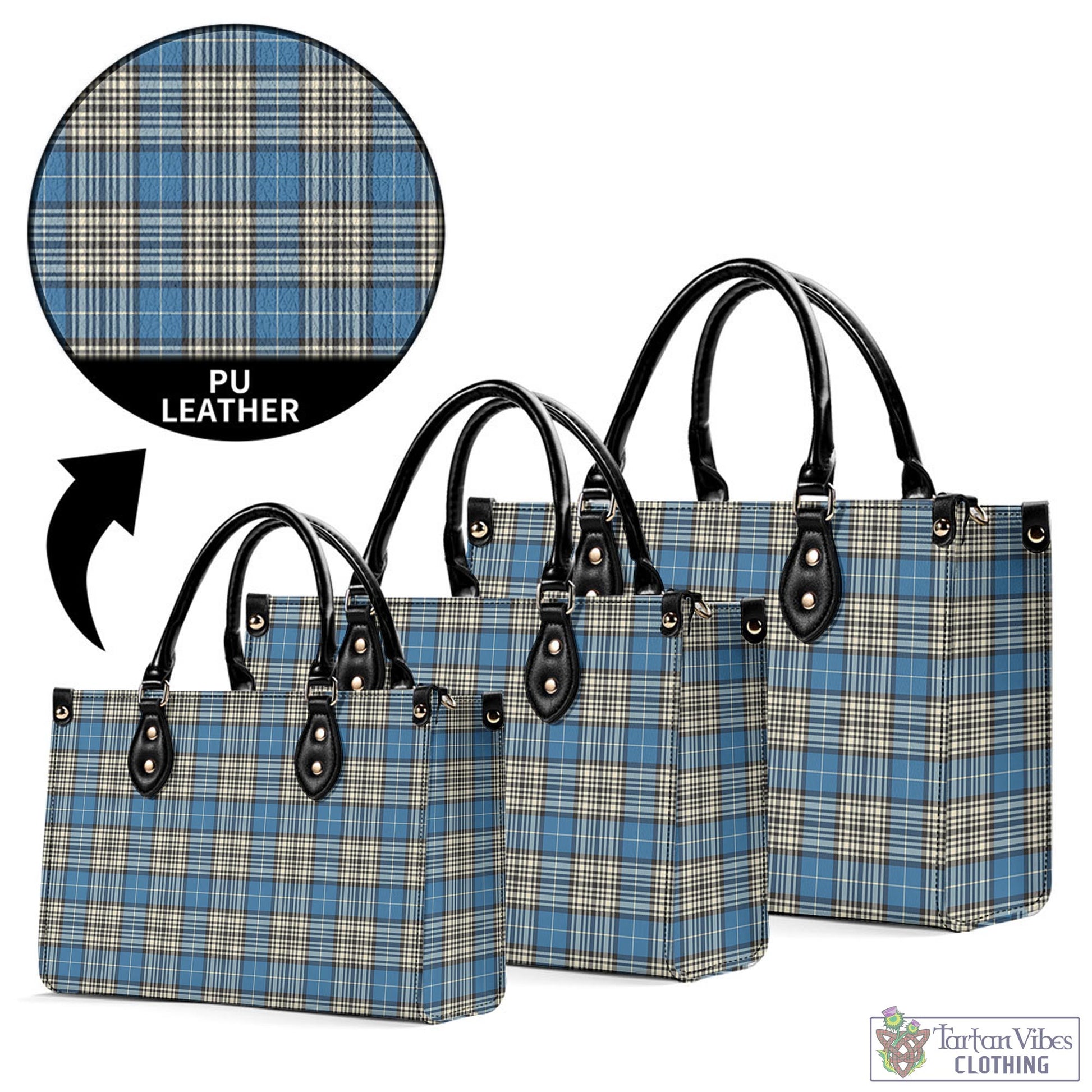 Tartan Vibes Clothing Napier Ancient Tartan Luxury Leather Handbags