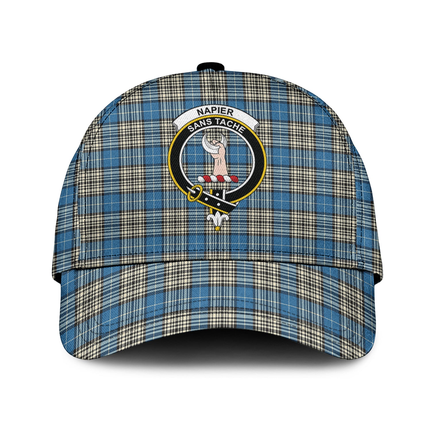 Napier Ancient Tartan Classic Cap with Family Crest Classic Cap Universal Fit - Tartan Vibes Clothing