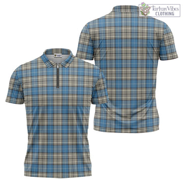 Napier Ancient Tartan Zipper Polo Shirt