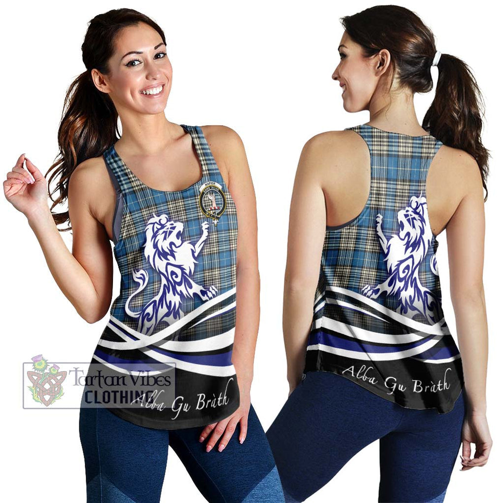 Napier Ancient Tartan Women's Racerback Tanks with Alba Gu Brath Regal Lion Emblem 4XL - Tartanvibesclothing Shop