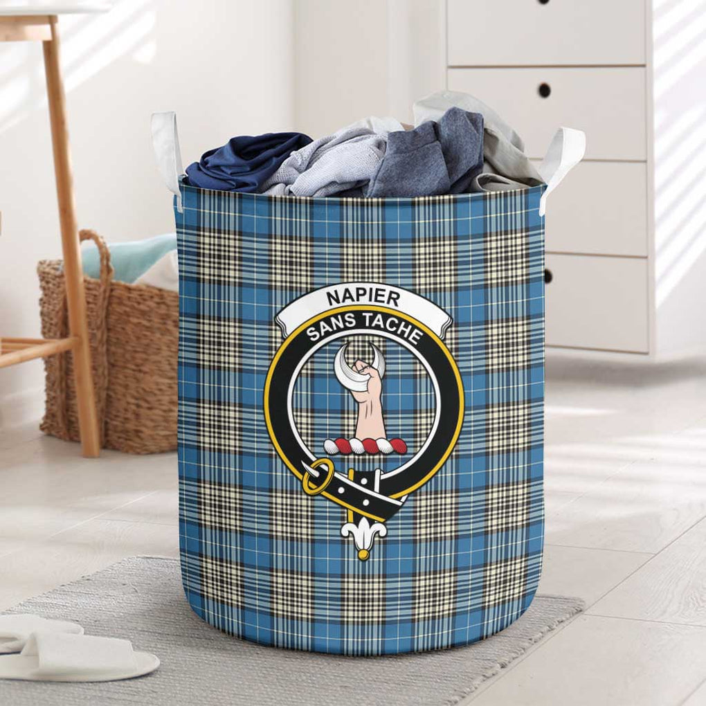 Napier Ancient Tartan Laundry Basket with Family Crest One Size - Tartanvibesclothing Shop