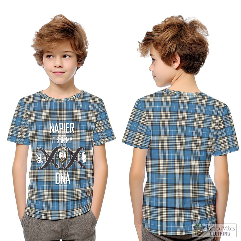 Napier Ancient Tartan Kid T-Shirt with Family Crest DNA In Me Style Youth XL Size14 - Tartanvibesclothing Shop