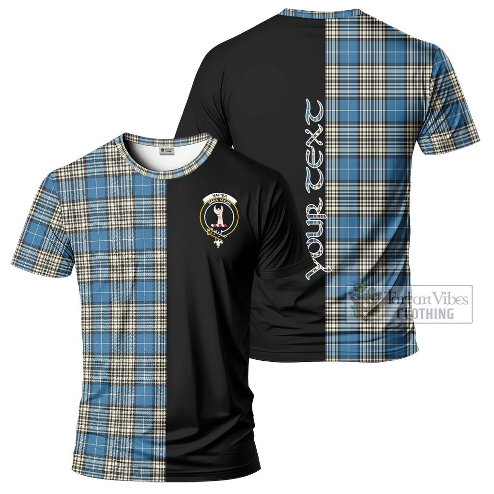 Napier Ancient Tartan T-Shirt with Family Crest and Half Of Me Style Kid's Shirt - Tartanvibesclothing Shop