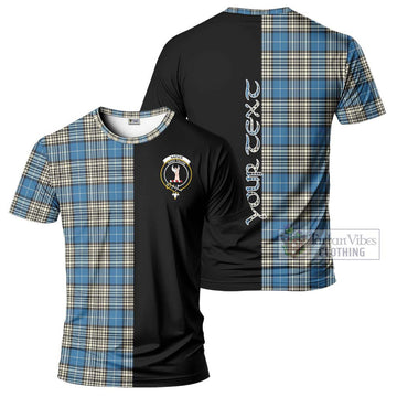 Napier Ancient Tartan T-Shirt with Family Crest and Half Of Me Style