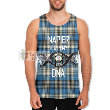 Napier Ancient Tartan Men's Tank Top with Family Crest DNA In Me Style