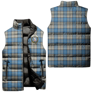 Napier Ancient Tartan Sleeveless Puffer Jacket with Family Crest