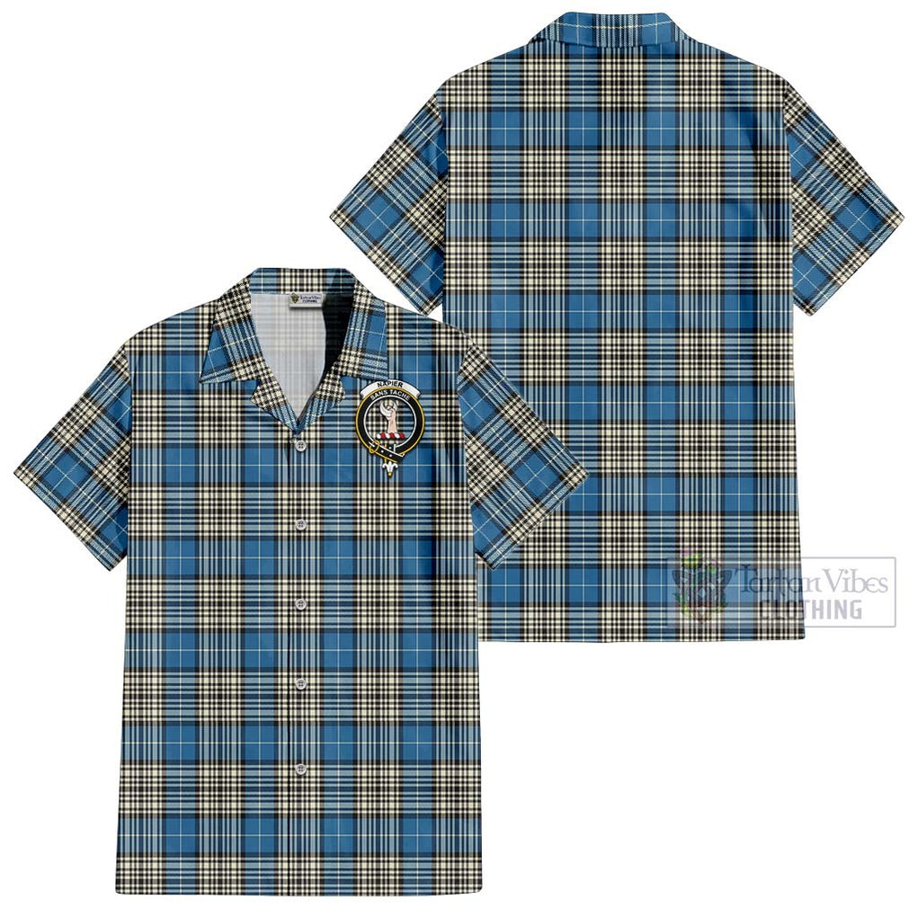 Napier Ancient Tartan Cotton Hawaiian Shirt with Family Crest Kid - Tartan Vibes Clothing