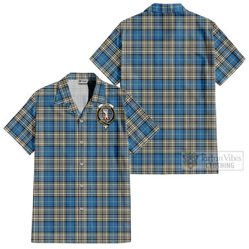 Napier Ancient Tartan Cotton Hawaiian Shirt with Family Crest