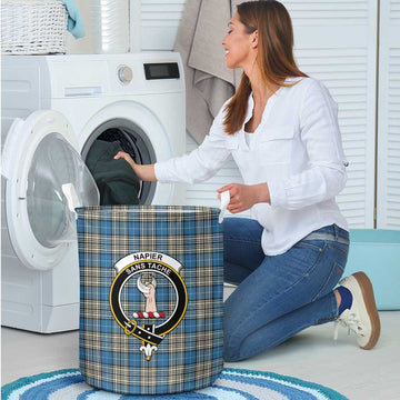 Napier Ancient Tartan Laundry Basket with Family Crest