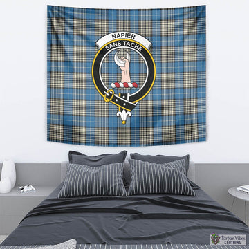 Napier Ancient Tartan Tapestry Wall Hanging and Home Decor for Room with Family Crest