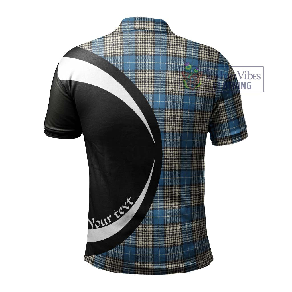 Napier Ancient Tartan Men's Polo Shirt with Family Crest Circle Style - Tartan Vibes Clothing