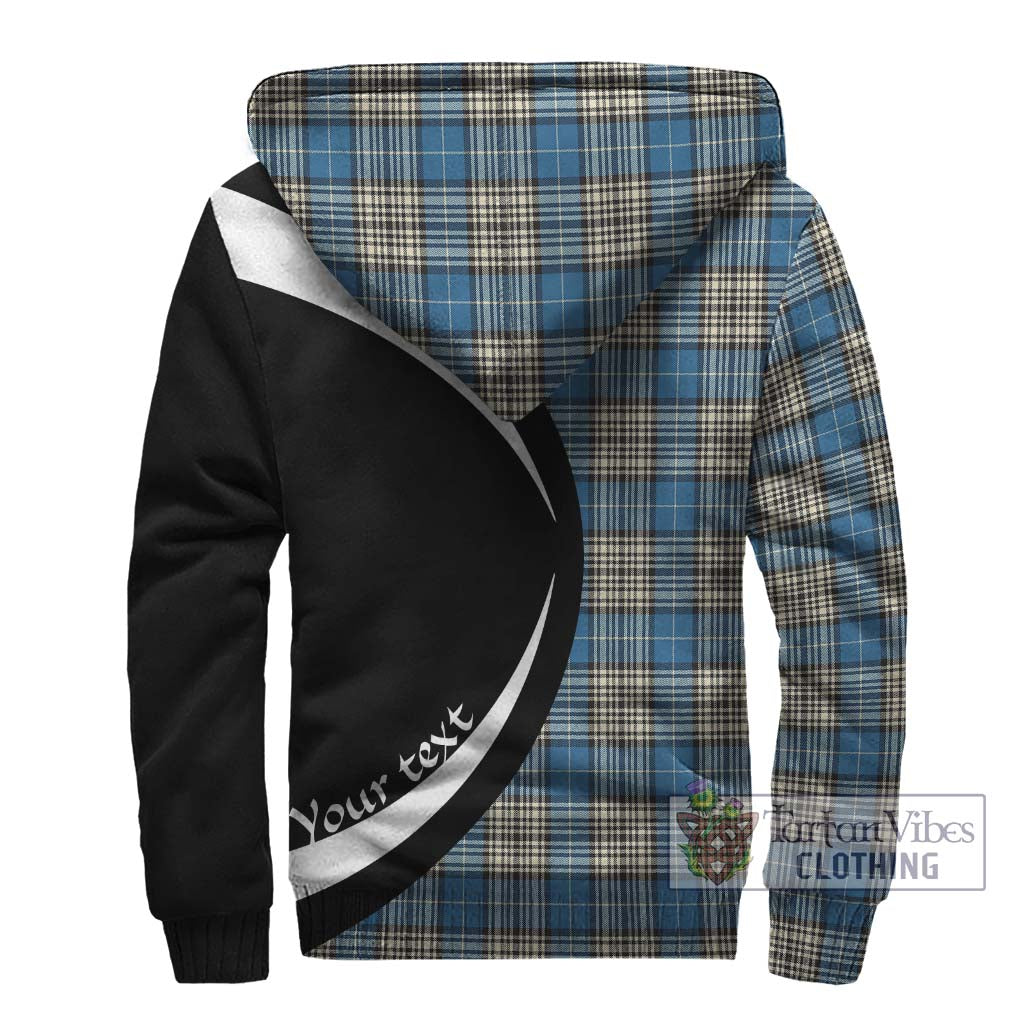 Napier Ancient Tartan Sherpa Hoodie with Family Crest Circle Style - Tartan Vibes Clothing