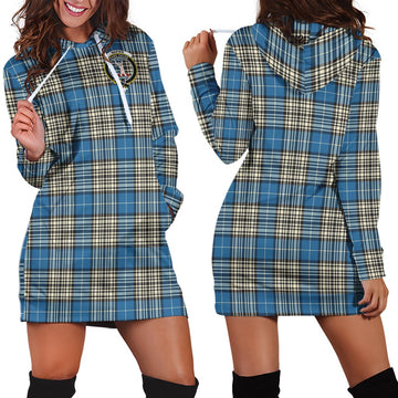 Napier Ancient Tartan Hoodie Dress with Family Crest