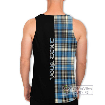 Napier Ancient Tartan Men's Tank Top with Family Crest and Half Of Me Style