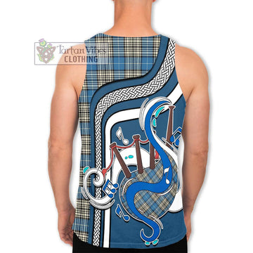 Napier Ancient Tartan Men's Tank Top with Epic Bagpipe Style