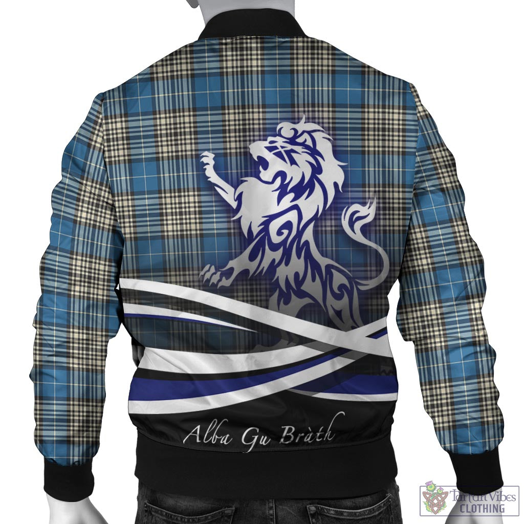 Tartan Vibes Clothing Napier Ancient Tartan Bomber Jacket with Alba Gu Brath Regal Lion Emblem