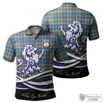 Napier Ancient Tartan Polo Shirt with Alba Gu Brath Regal Lion Emblem