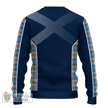 Napier Ancient Tartan Ugly Sweater with Family Crest and Lion Rampant Vibes Sport Style