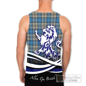 Napier Ancient Tartan Men's Tank Top with Alba Gu Brath Regal Lion Emblem