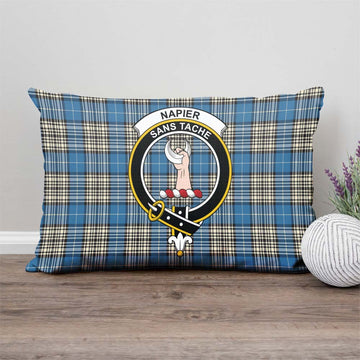 Napier Ancient Tartan Pillow Cover with Family Crest