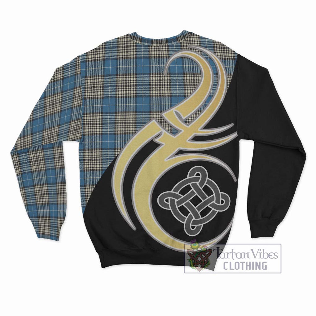 Napier Ancient Tartan Sweatshirt with Family Crest and Celtic Symbol Style - Tartan Vibes Clothing