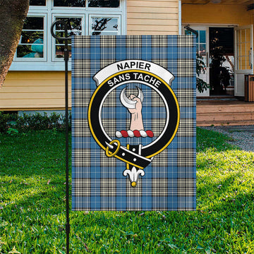 Napier Ancient Tartan Flag with Family Crest