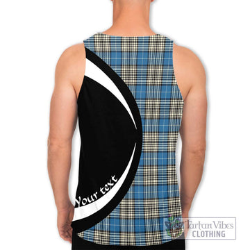 Napier Ancient Tartan Men's Tank Top with Family Crest Circle Style