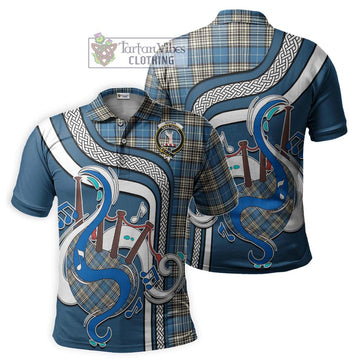 Napier Ancient Tartan Polo Shirt with Epic Bagpipe Style