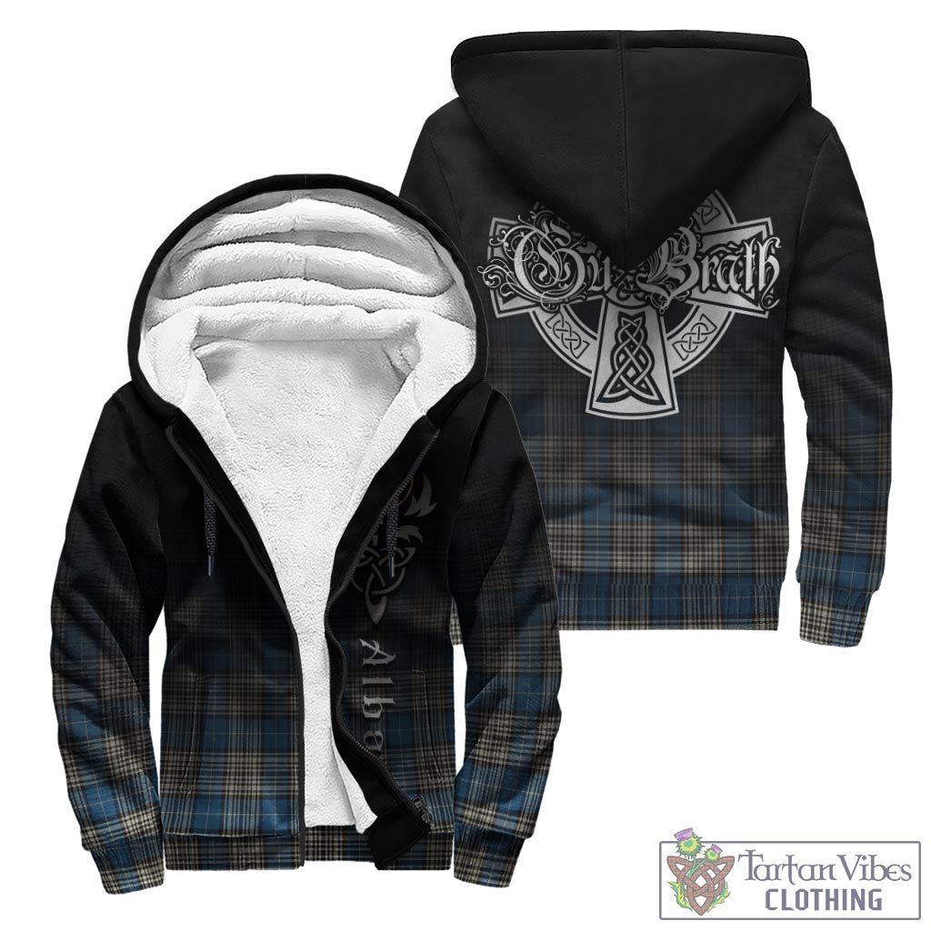 Tartan Vibes Clothing Napier Ancient Tartan Sherpa Hoodie Featuring Alba Gu Brath Family Crest Celtic Inspired