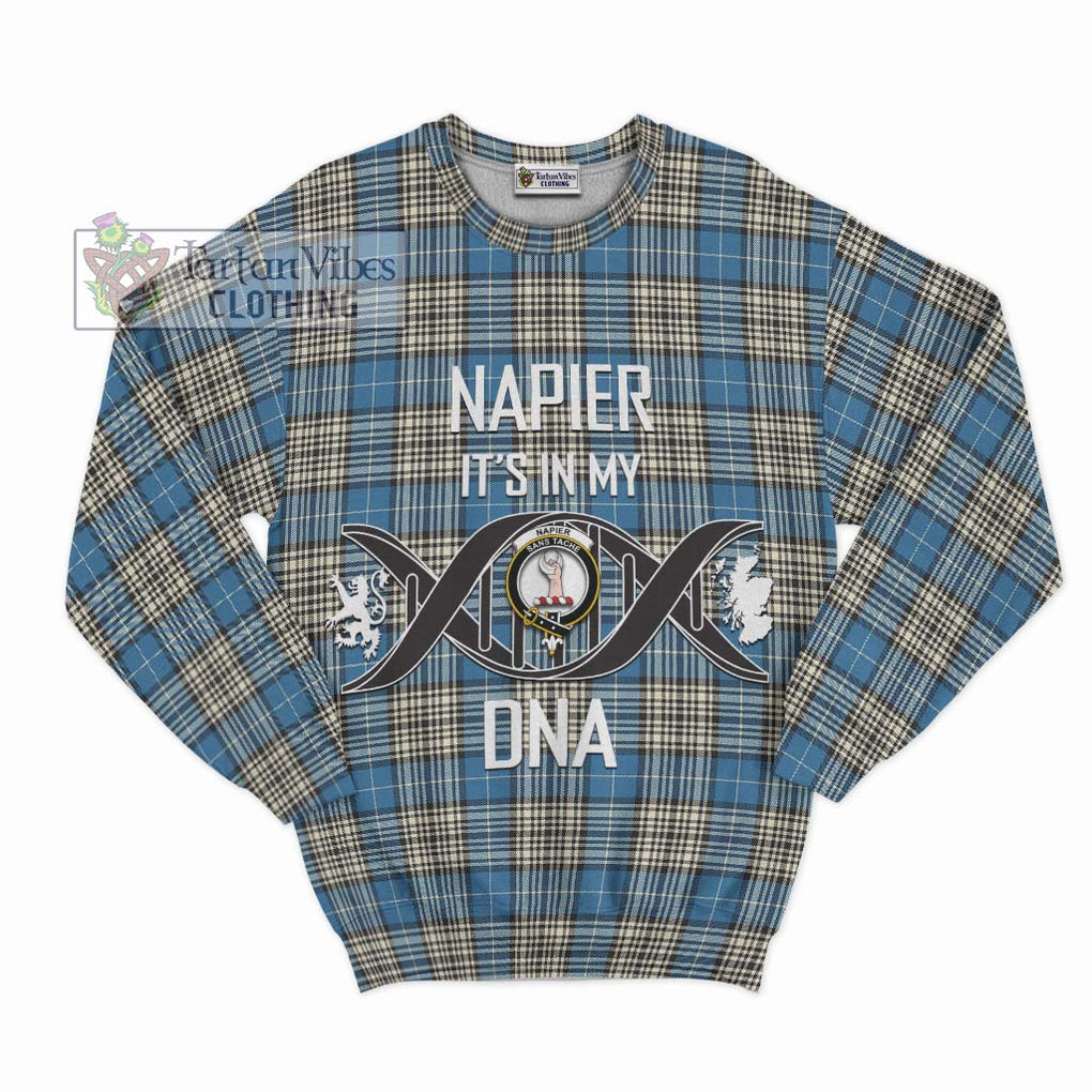 Napier Ancient Tartan Sweatshirt with Family Crest DNA In Me Style - Tartanvibesclothing Shop